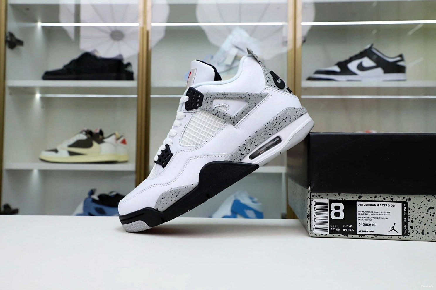 Air Cement Jordan Retro 4 White 0709